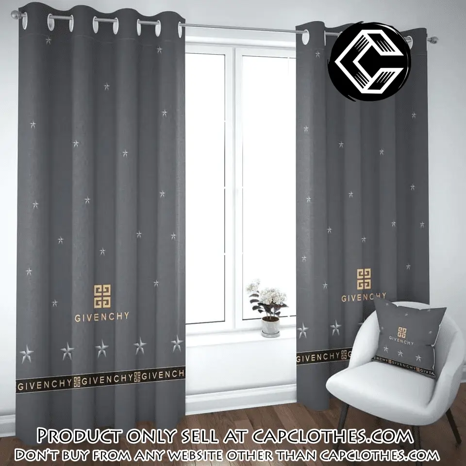 Givenchy star pattern premium window curtains hot  luxury curtain wc084 cc5836298